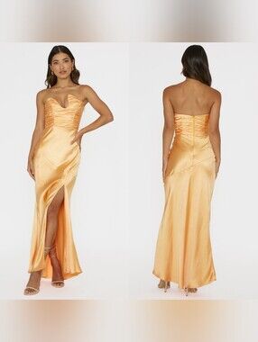 nadia ruched fishtail maxi dress pistachio Nadia Ruched Fishtail Maxi Dress Pistachio (size 12)